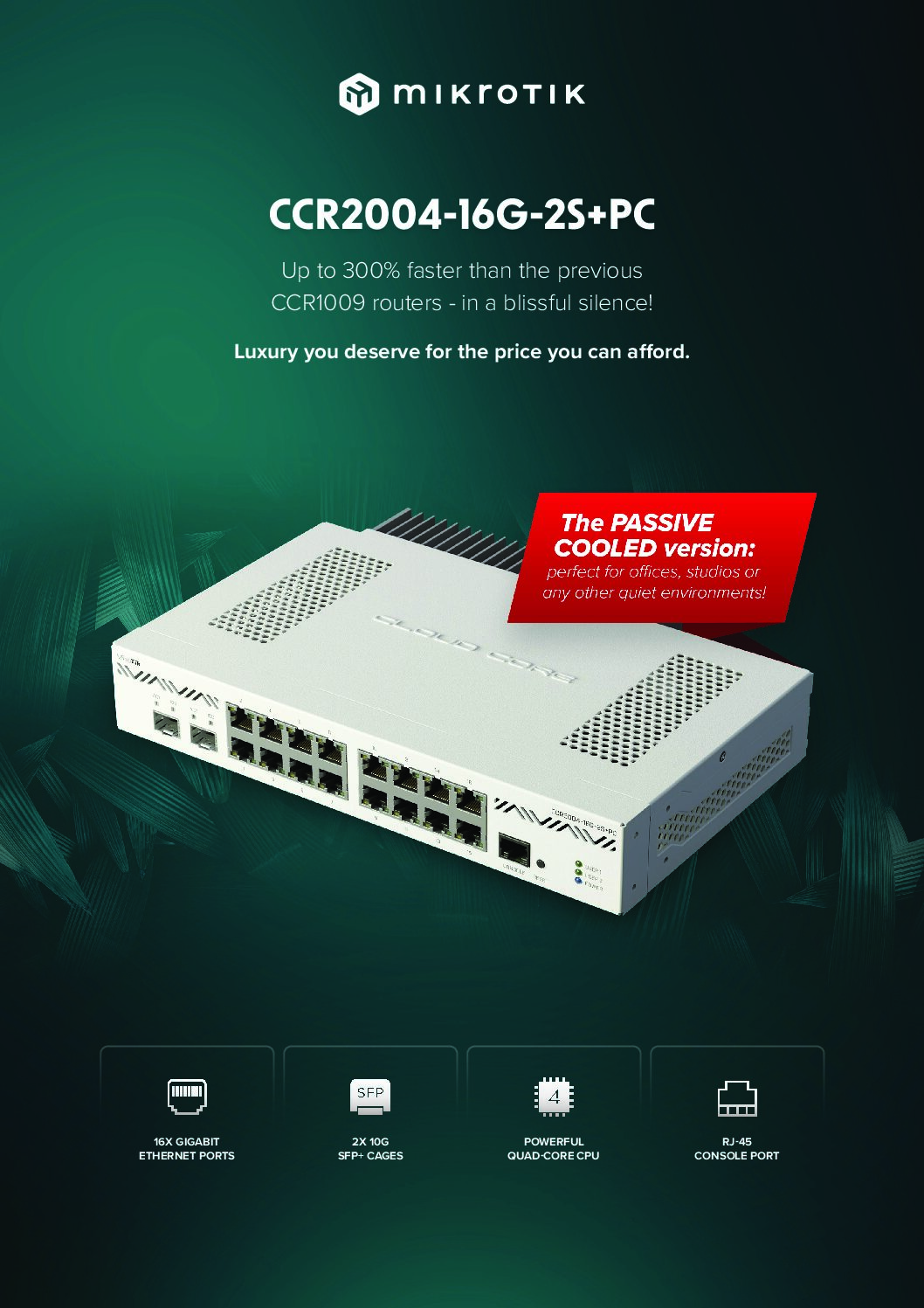 MikroTik CCR2004-16G-2S+PC, Thiết bị cân bằng tải Router chịu tải 1000 users - Ảnh 7