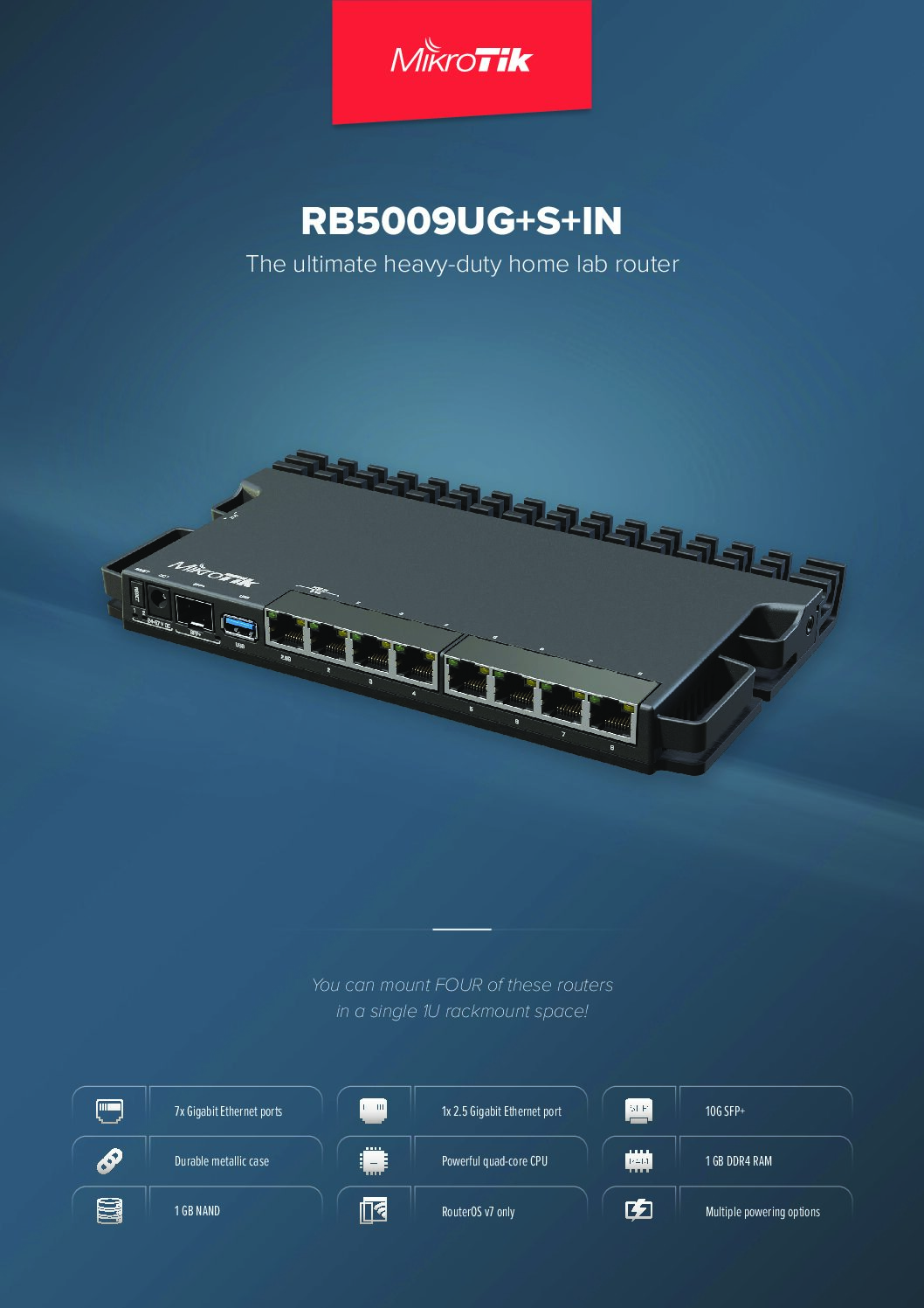 Thiết bị cân bằng tải Router MikroTik RB5009UG+S+IN - Ảnh 7