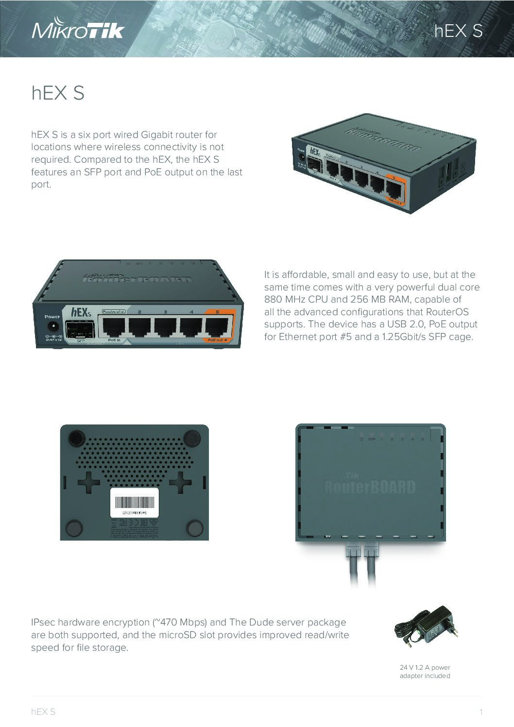 Thiết bị cân bằng tải router MikroTik RB760iGS (hEX S) chịu tải 80-100 user - Ảnh 7