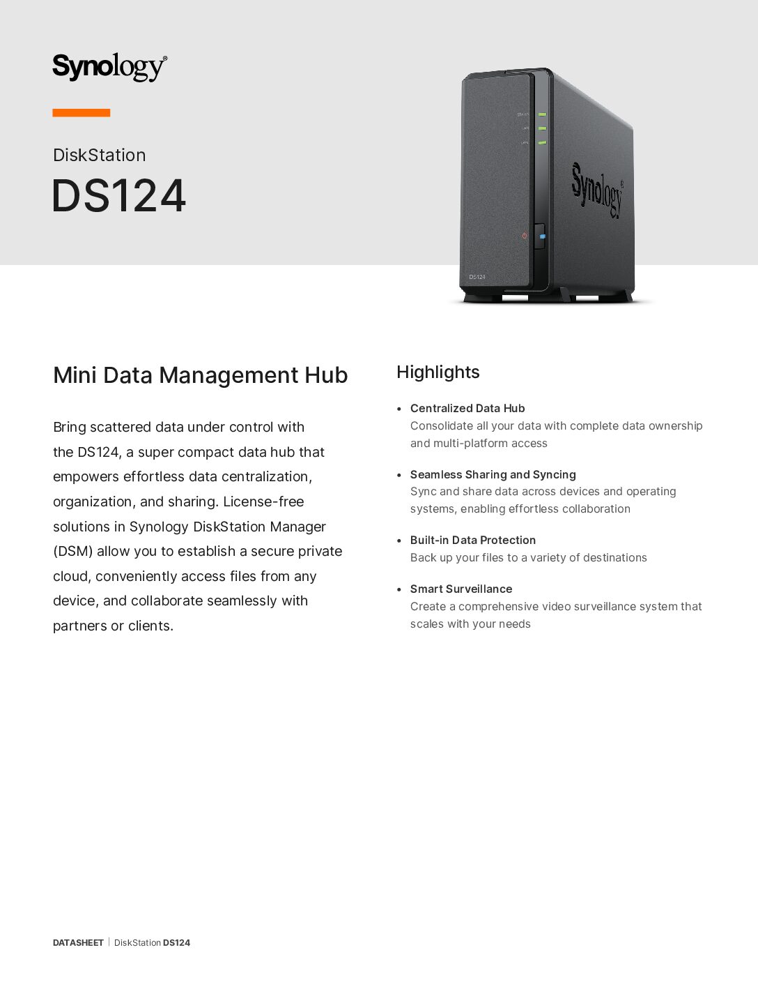 Thiết bị lưu trữ NAS Synology DS124 - Ảnh 7