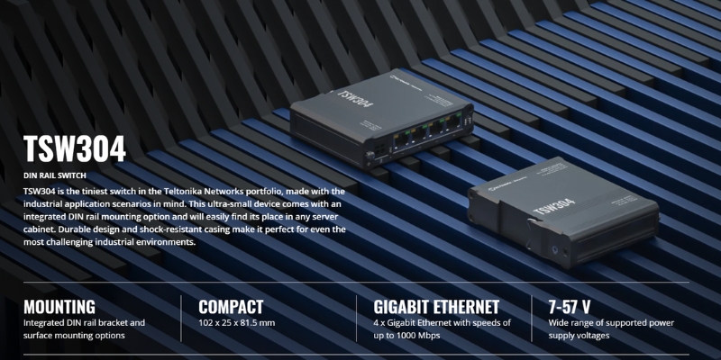 teltonika-tsw304 Switch công nghiệp Teltonika TSW304