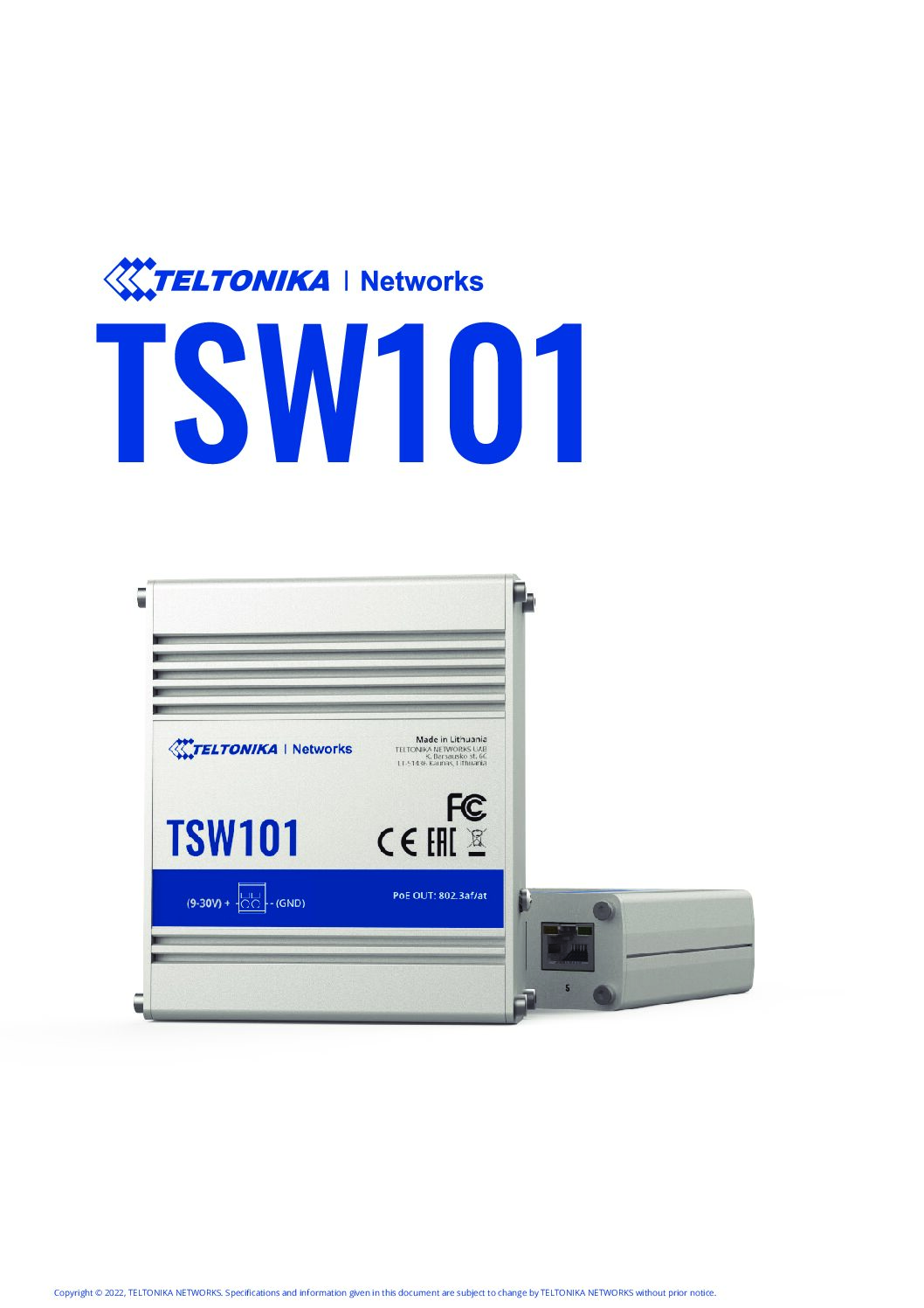 Switch PoE công nghiệp Teltonika TSW101 4 cổng PoE+ 60W - Ảnh 7